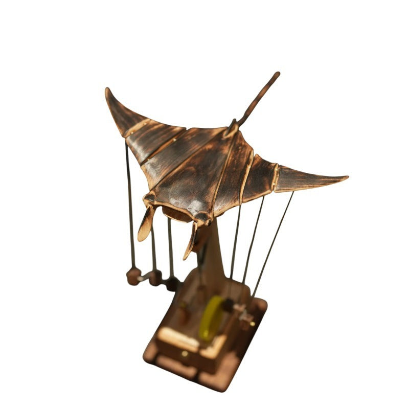 Handcrafted Wooden Manta Ray Automation