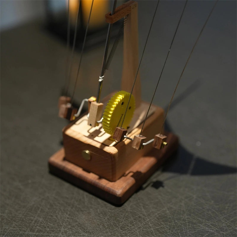 Handcrafted Wooden Manta Ray Automation