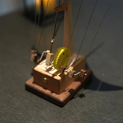 Handcrafted Wooden Manta Ray Automation